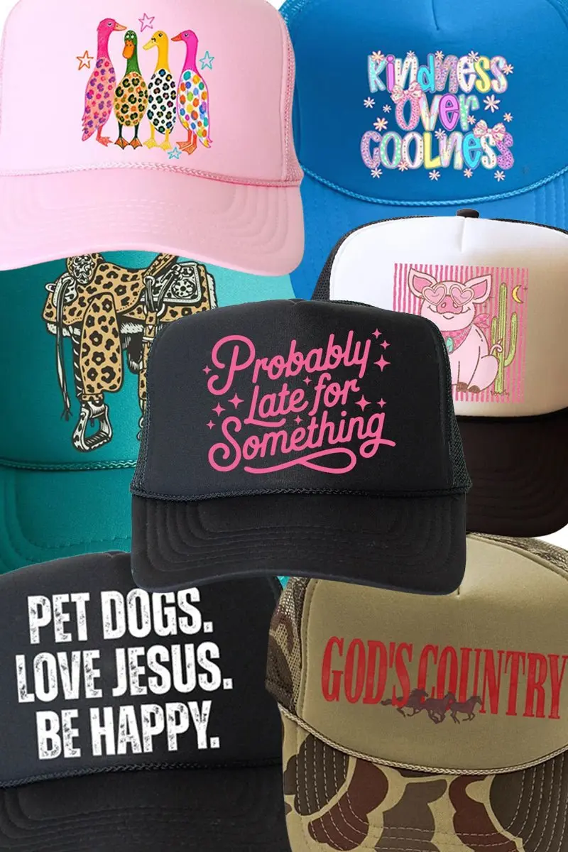 10 Assorted DTF Hat Transfer Mystery Bundle