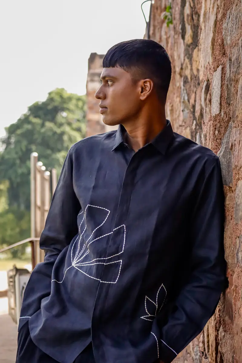 100% Hemp Black Hemp Shirt
