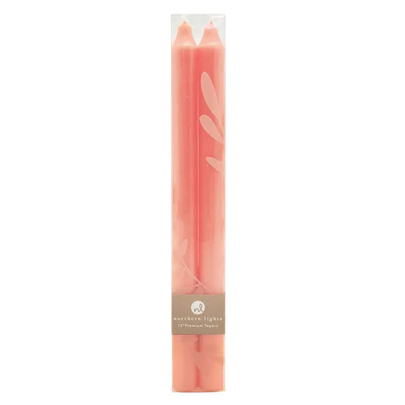 12" Taper Candlesticks (2pc) - Apricot