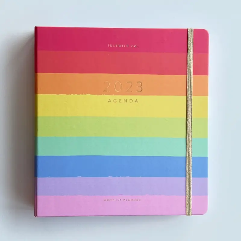 2023 Rainbow Hidden Spiral Planner - 12 Month