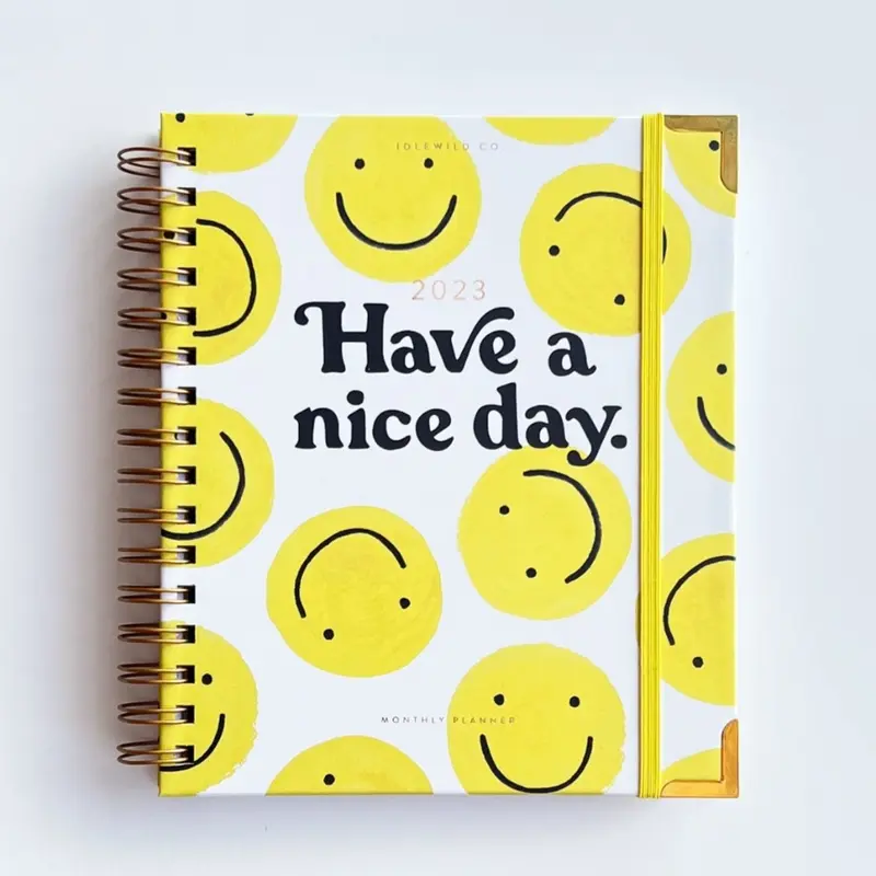 2023 Smiley Spiral Bound Planner - 12 Month