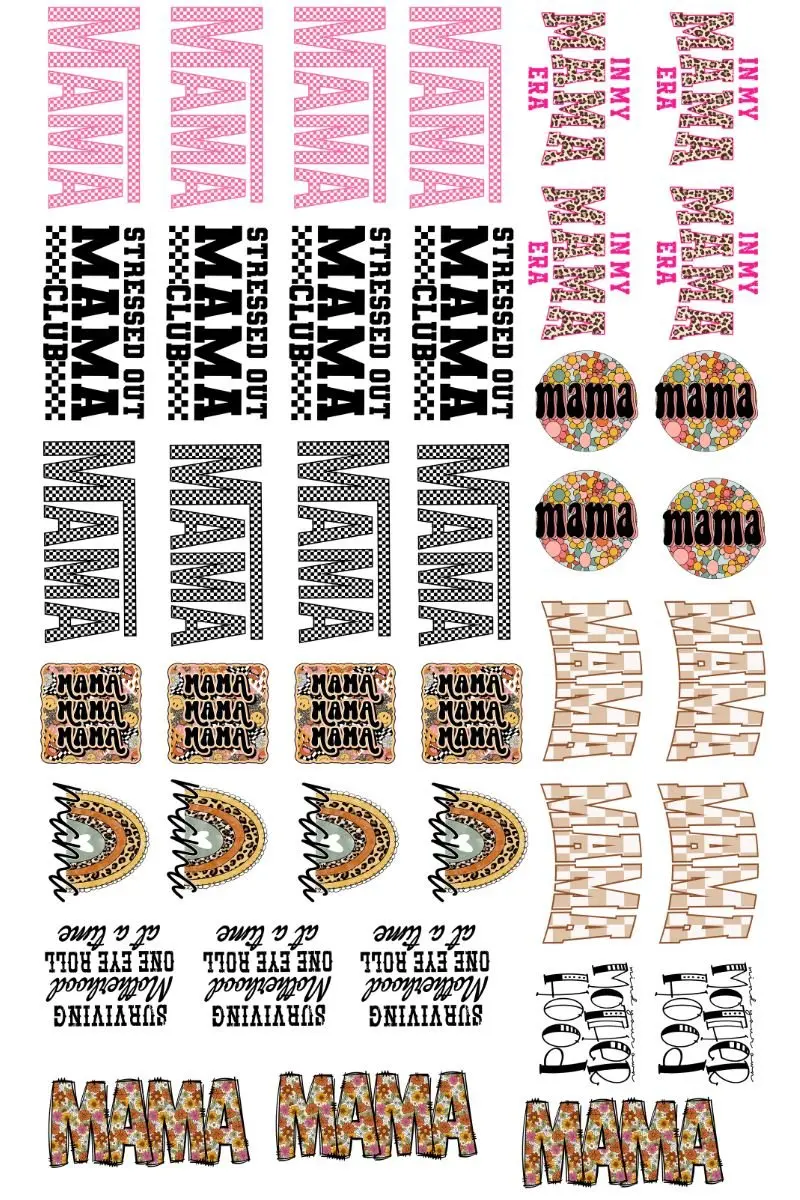 22 x 36 Mama Pre-Made Hat Gang Sheet