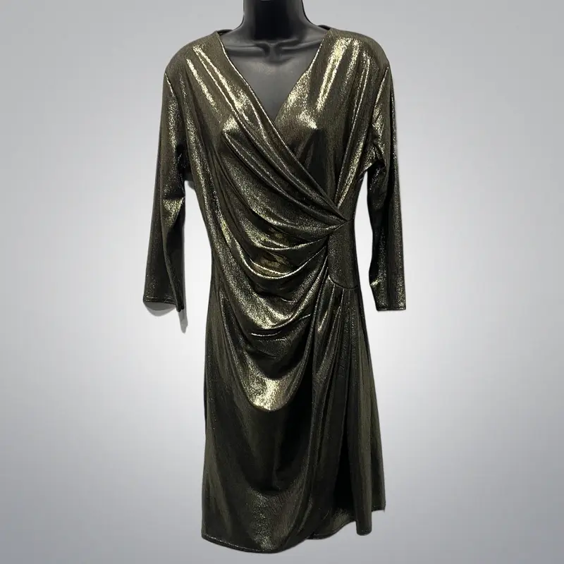 3/4 Sleeve Dress Side Sash