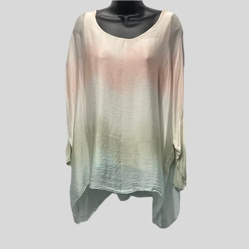 3/4 Sleeve Ombre Top
