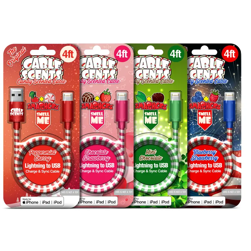 4 Foot Smashers Scented Charge Cable - Cell Phone