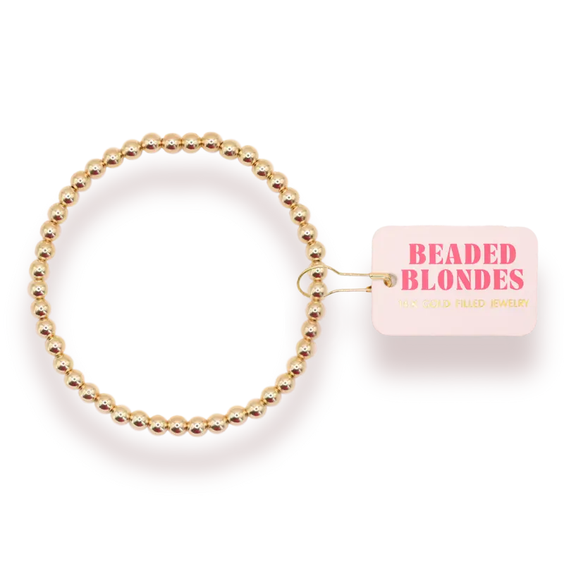 4MM Gold Beaded Bracelet