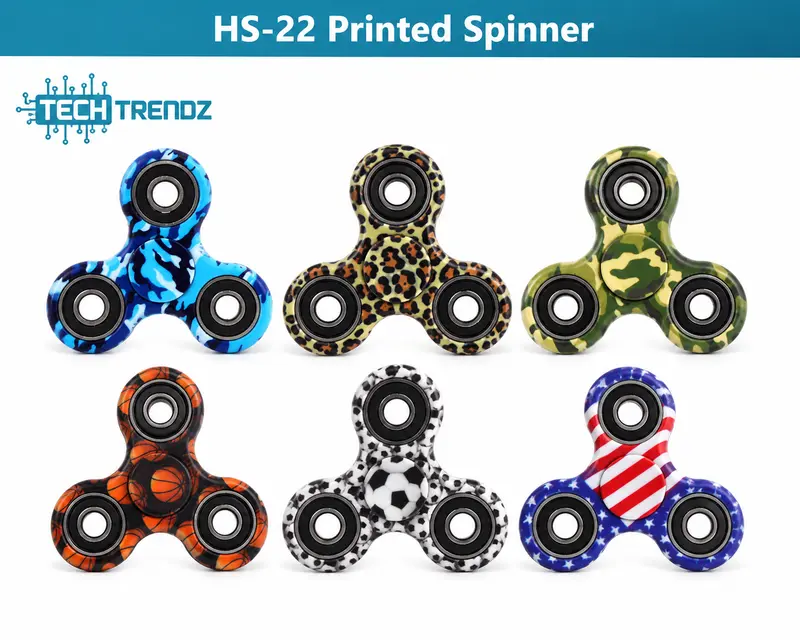 5-Pack Printed Fidget Spinner - PREORDER