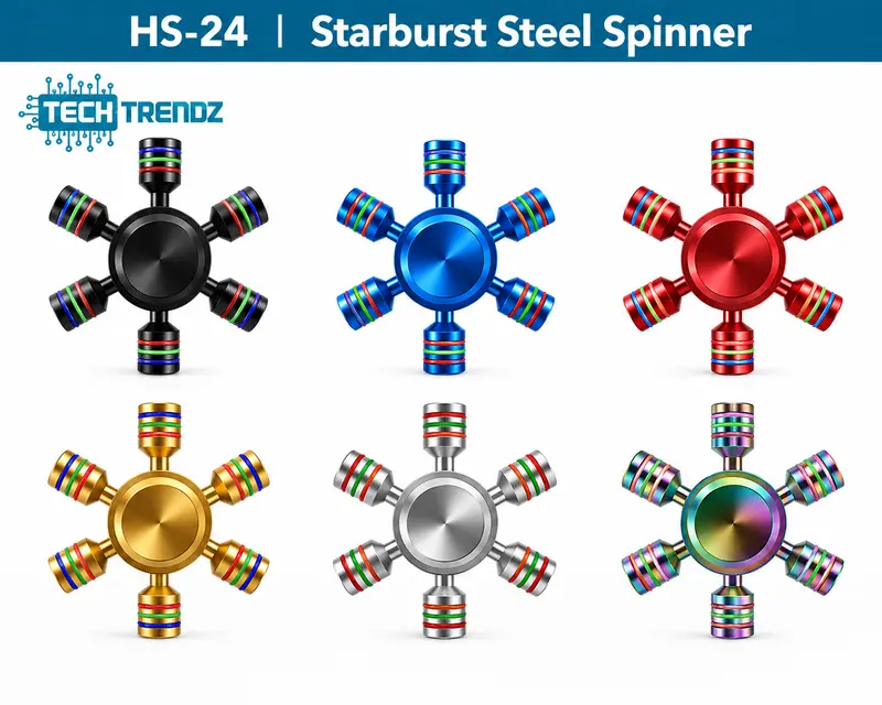 5-Pack Starburst Steel spinner - PREORDER
