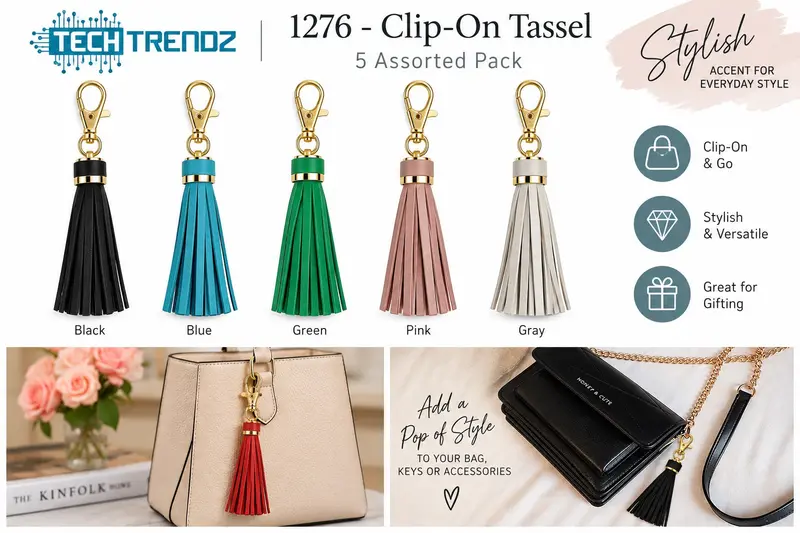 5-Pack Tassel Key Ring - PREORDER