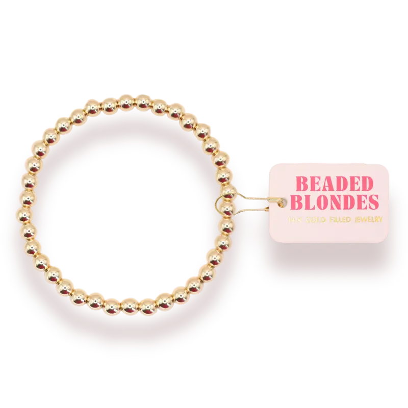 5MM Gold Beaded Bracelet