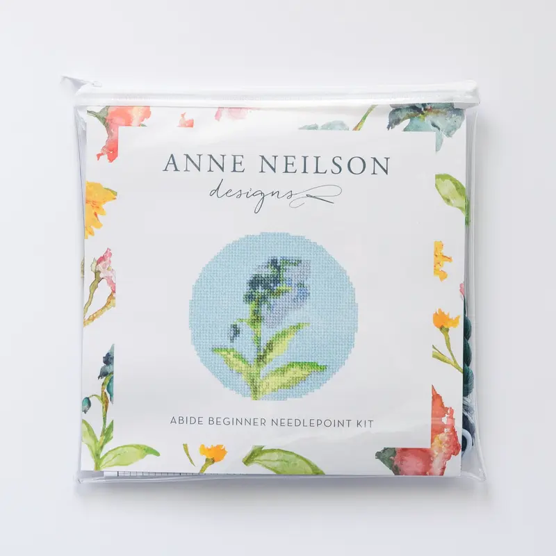 Abide Floral Beginner Needlepoint Kit