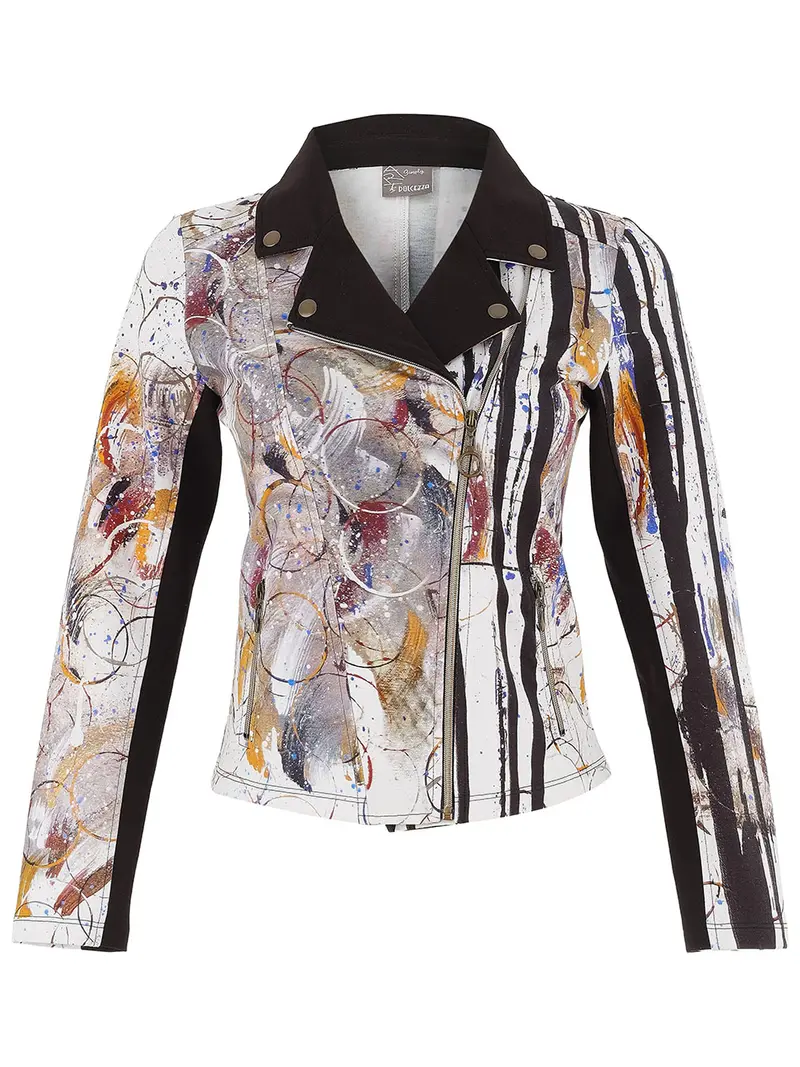 Abstract Expression Moto Jacket