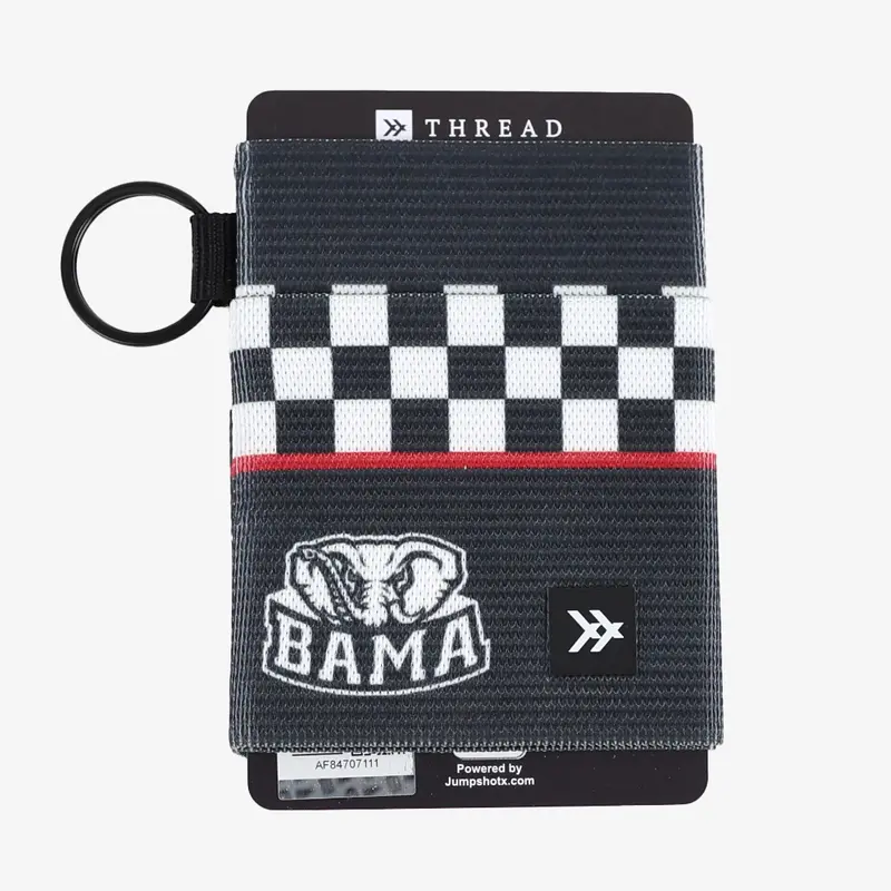 Alabama Black Checker - Elastic Wallet