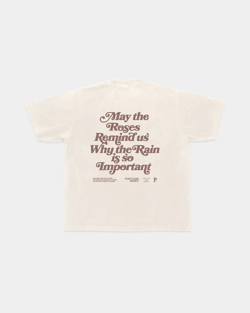 All-American Slogan Tee - Cream