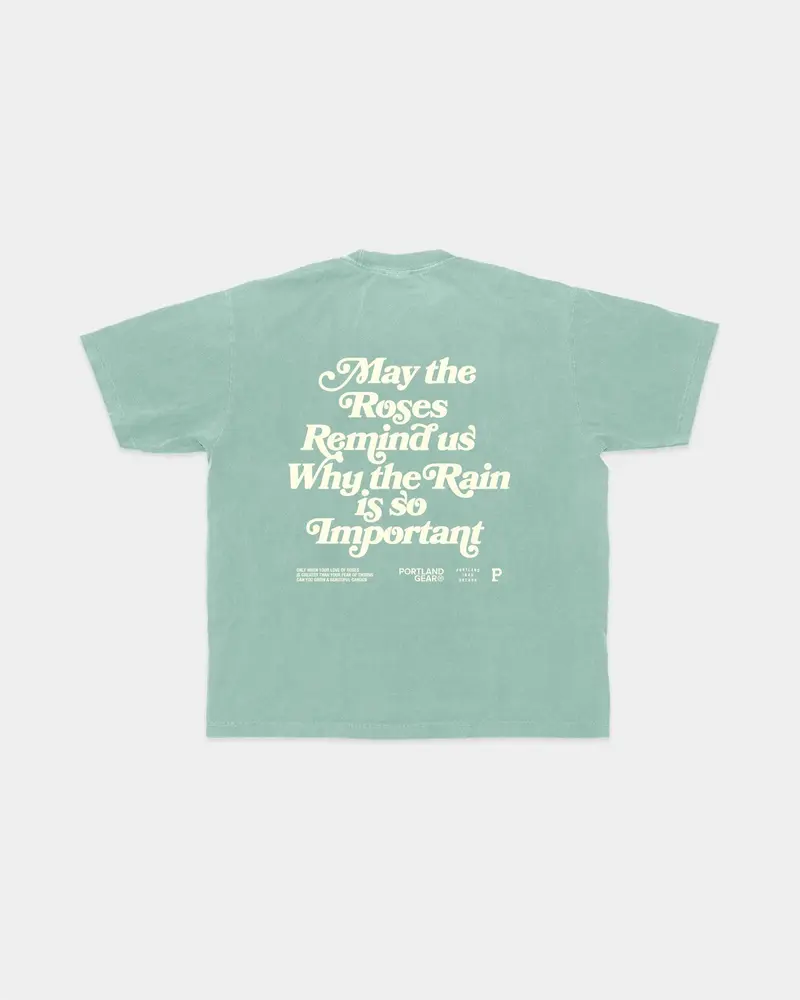 All-American Slogan Tee - Pacific Green