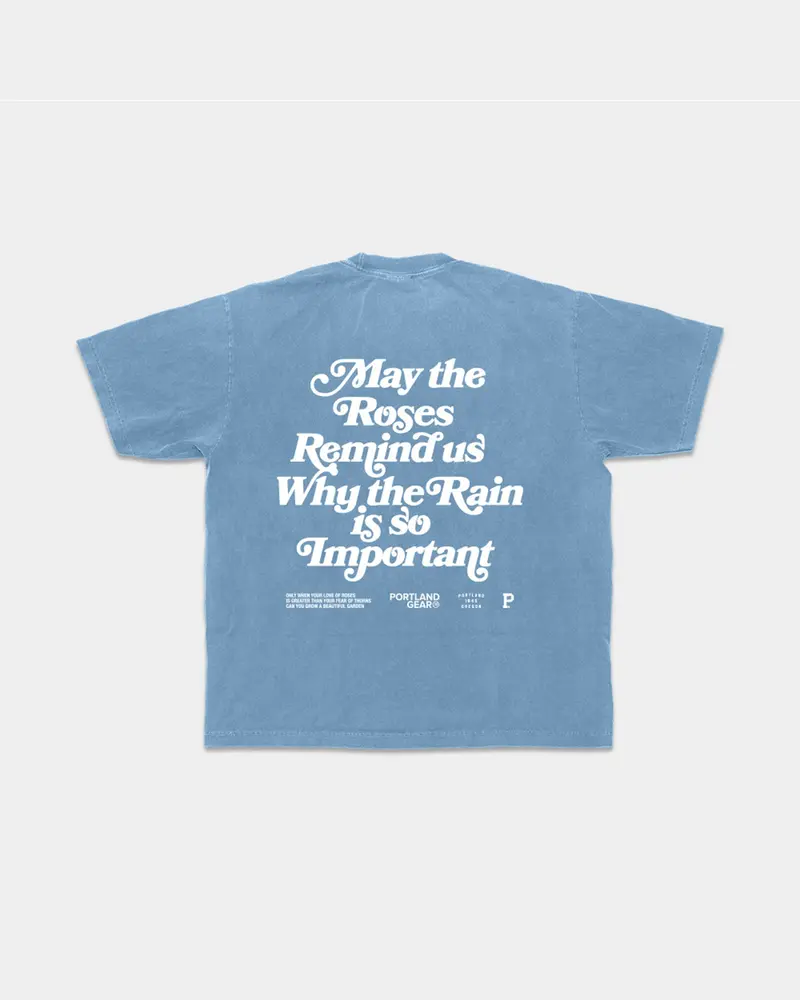 All-American Slogan Tee - Sky