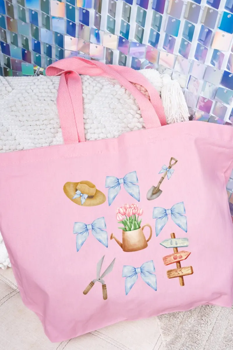 All Things Gardening Canvas Jumbo Tote