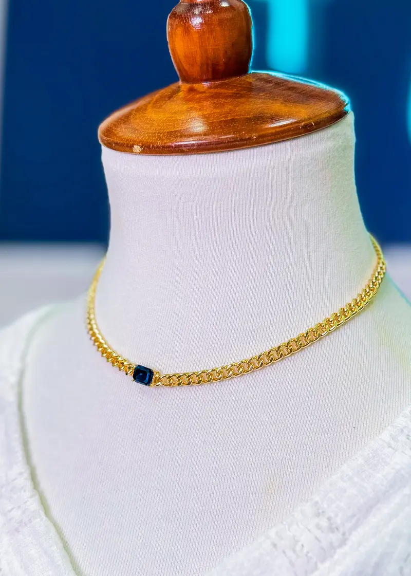 Allie Gemstone Chain Necklace