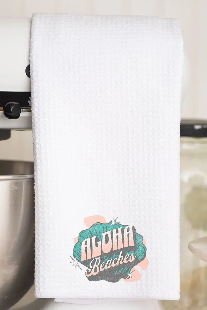 Aloha Beaches Waffle Kitchen Towel