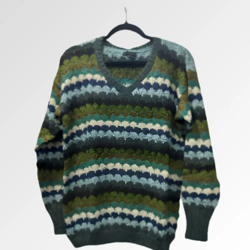 Alpine V-Neck Jacquard Sweater