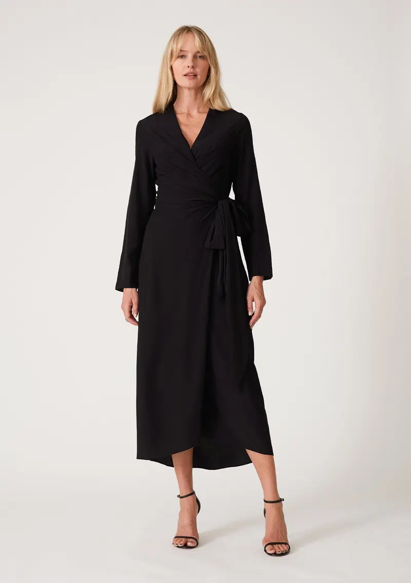 Anais Midi Wrap Dress