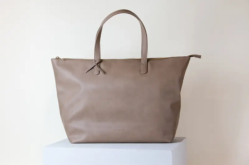 Andrea Oversized Tote - Mud Gray