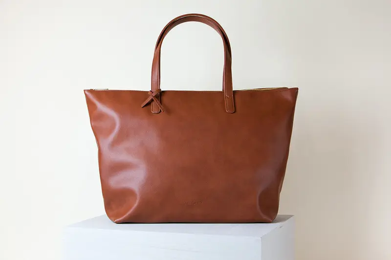 Andrea Oversized Tote - Orange Brown