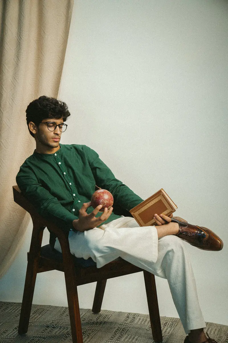 Angrakha Shirt & Pants Set