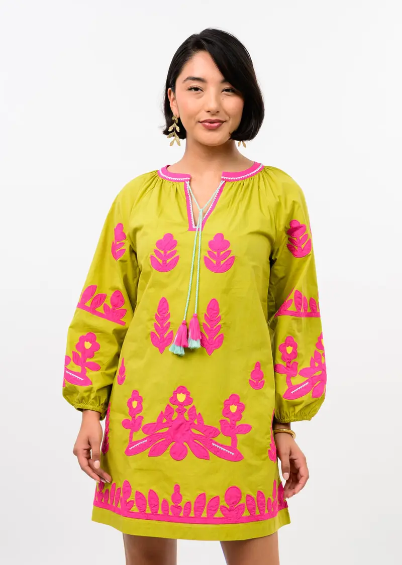 Applique Tunic in Citron