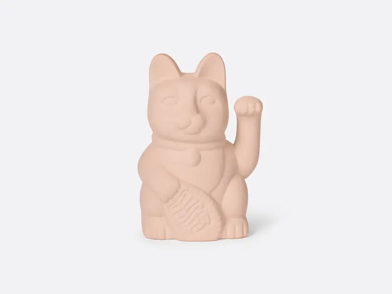 Apricot Lucky Neko Cat Vase