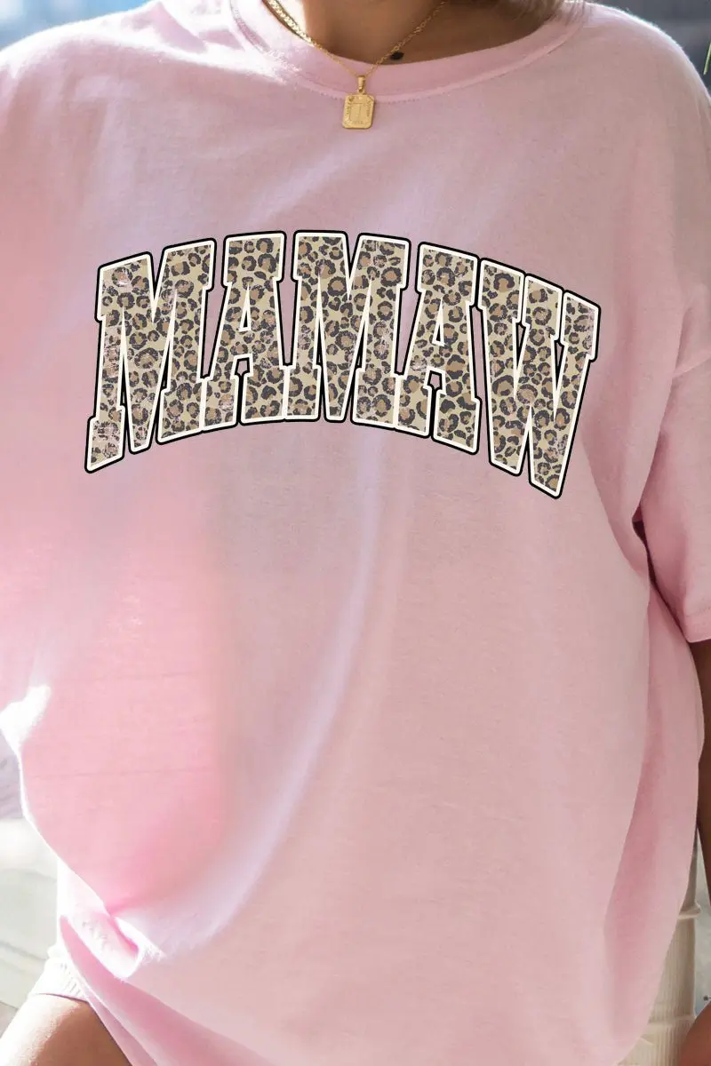 Arched Mamaw Leopard Dri-Power 50/50 Tee