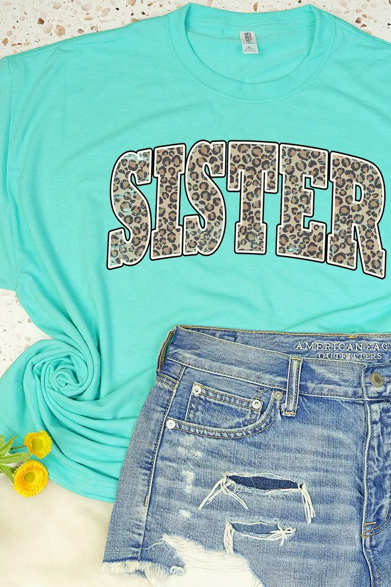 Arched Sister Leopard Dri-Power 50/50 Tee