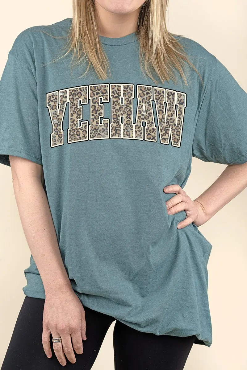 Arched Yeehaw Leopard Perfect-T Shirt