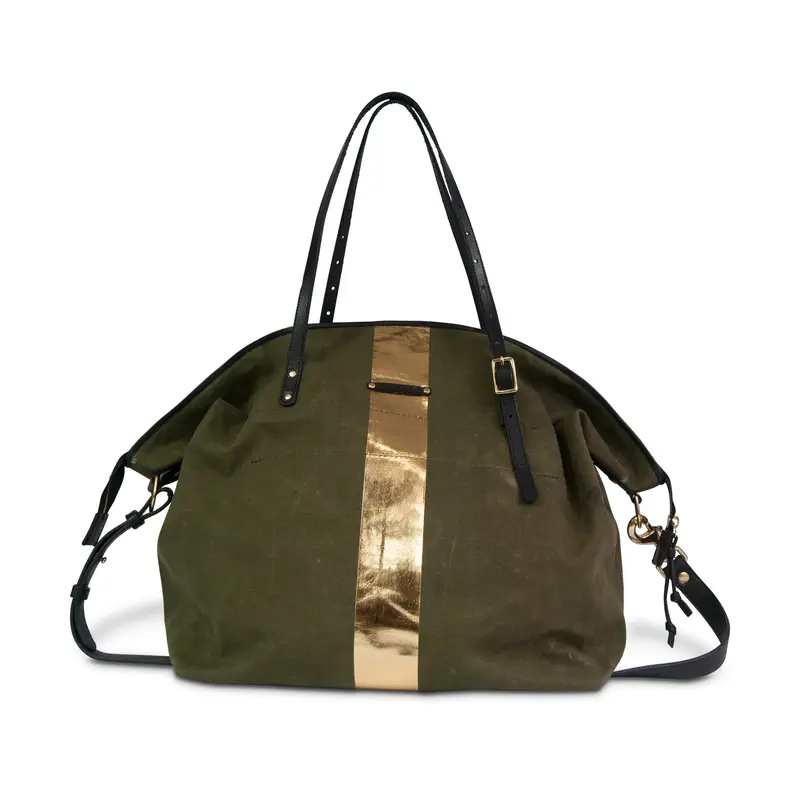 Army Gold Stripe Crossbody - Large