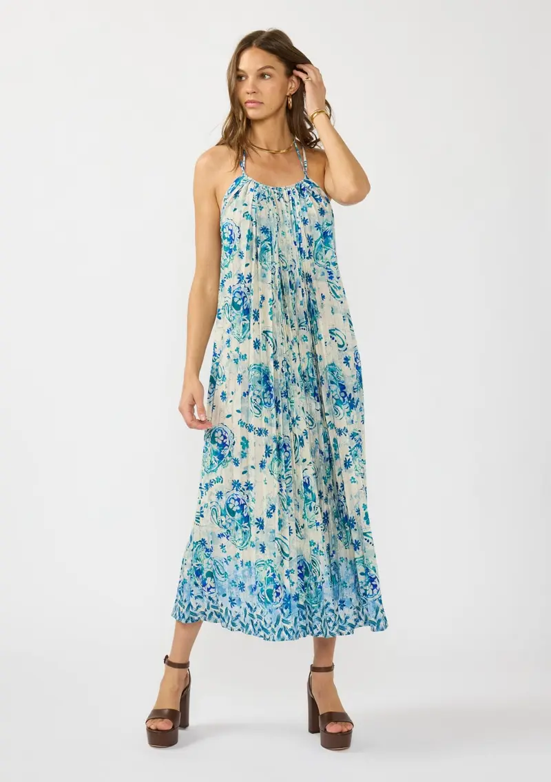 Aruba Pleated Maxi Dress