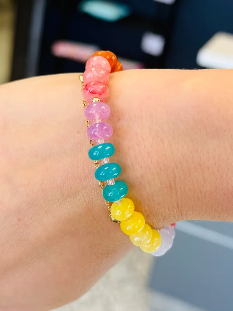 Ashlyn Rainbow Beaded Bracelet