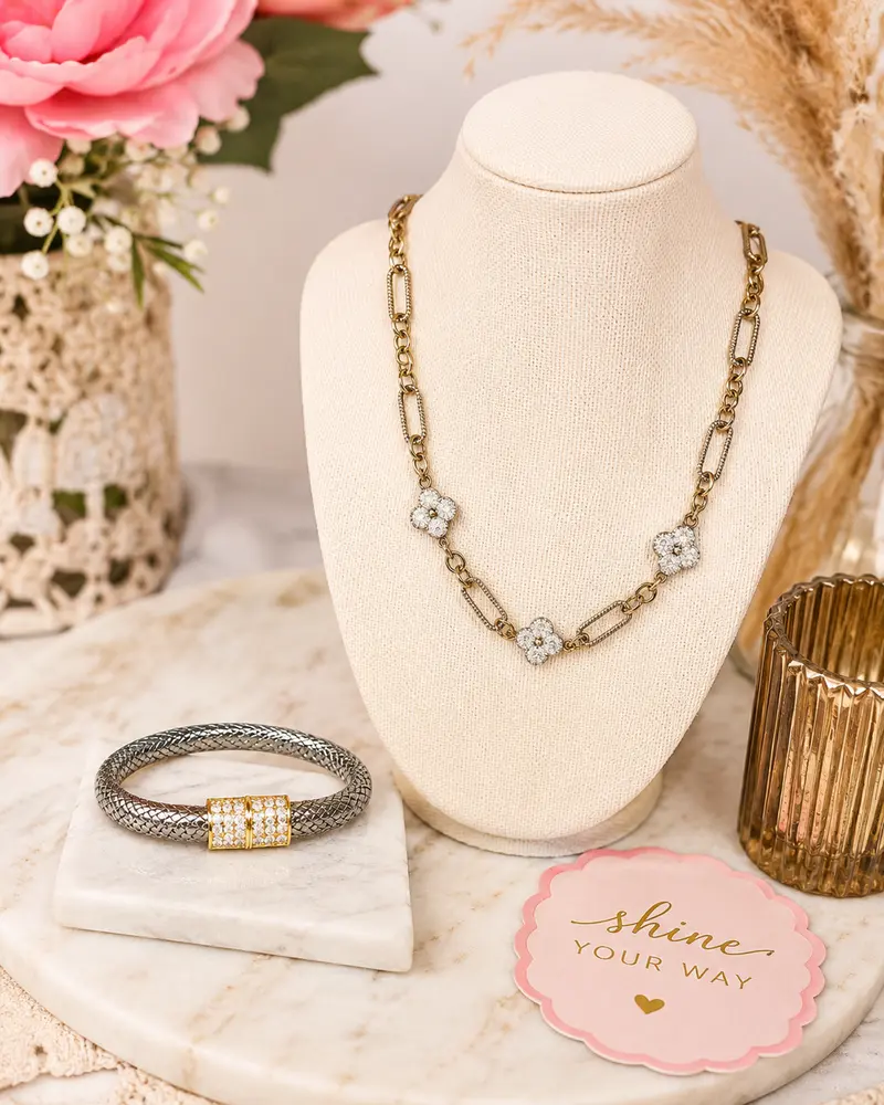 Athena Two-Tone Jewelry Set