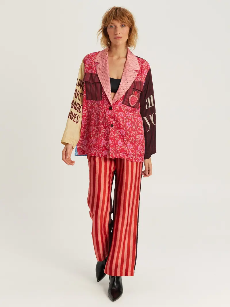Audrey Red Aura Collar Jacket