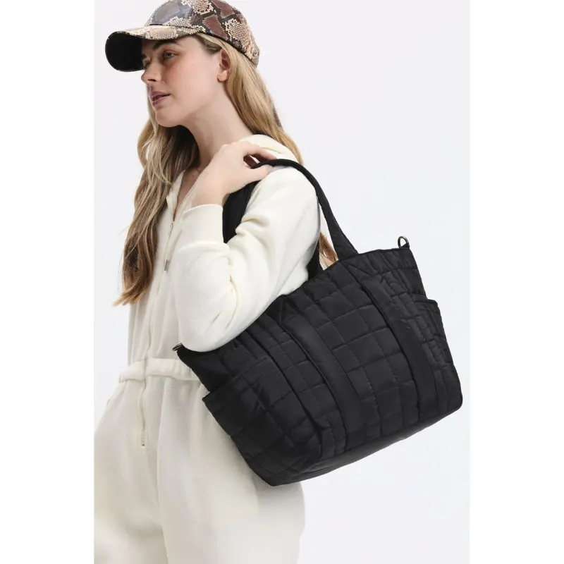 August - Quilted Nylon Tote