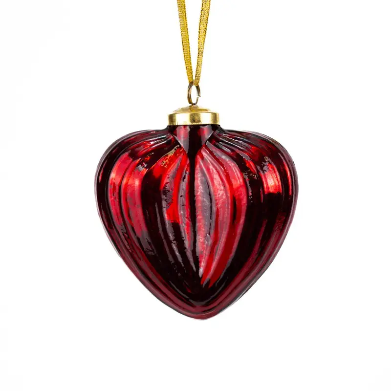 Aurora Heart Ornament Red