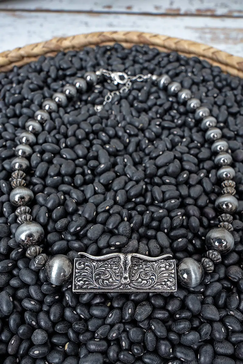 Austin Ironhide Silver Pearl Necklace