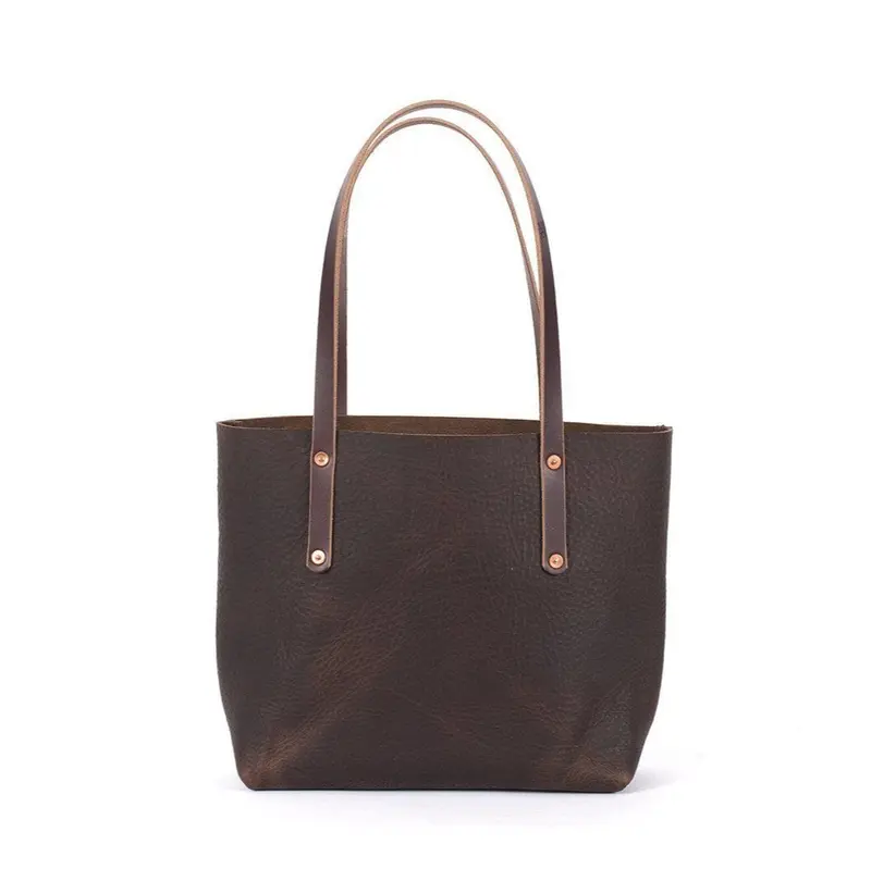 AVERY LEATHER TOTE BAG - MEDIUM - MOCHA | MOCHA STRAPS