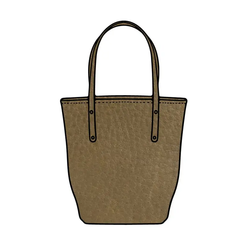 AVERY LEATHER TOTE BAG - SLIM LARGE - OLIVE | SADDLE STRAPS