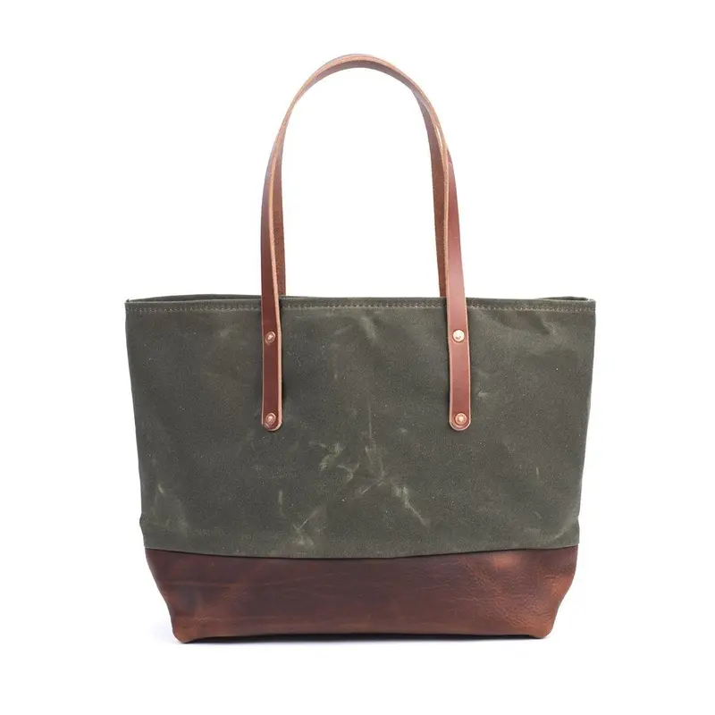 AVERY WAXED CANVAS TOTE BAG - LARGE
