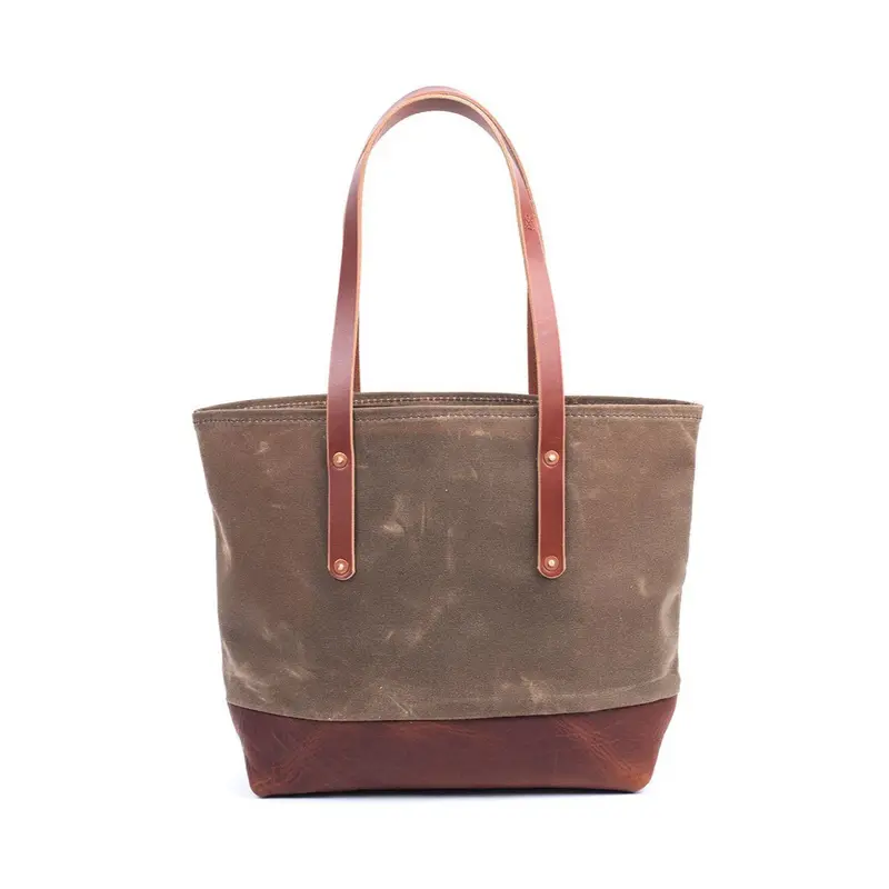 AVERY WAXED CANVAS TOTE BAG - MEDIUM