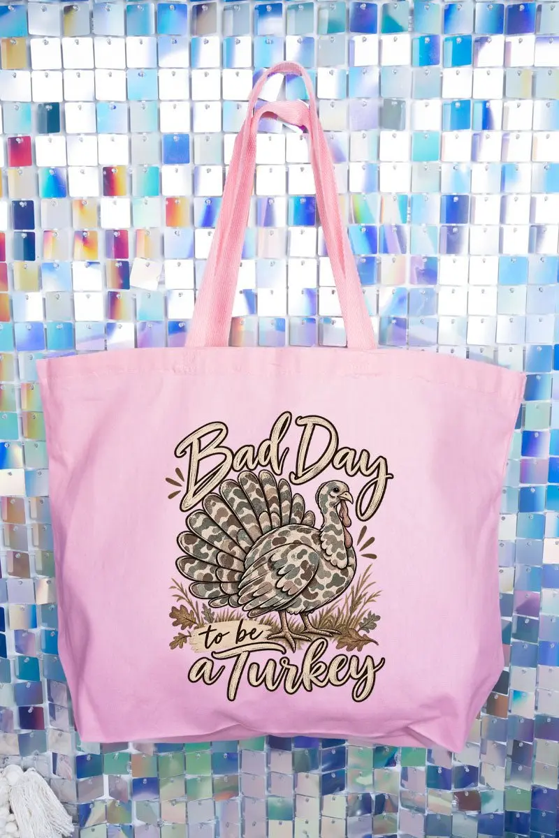 Bad Day Camo Turkey Canvas Jumbo Tote
