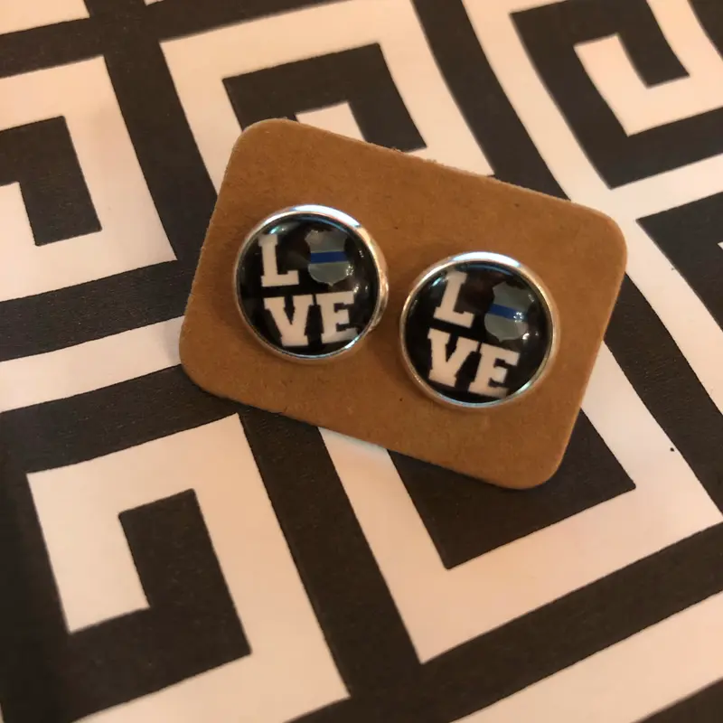 Badge Earrings