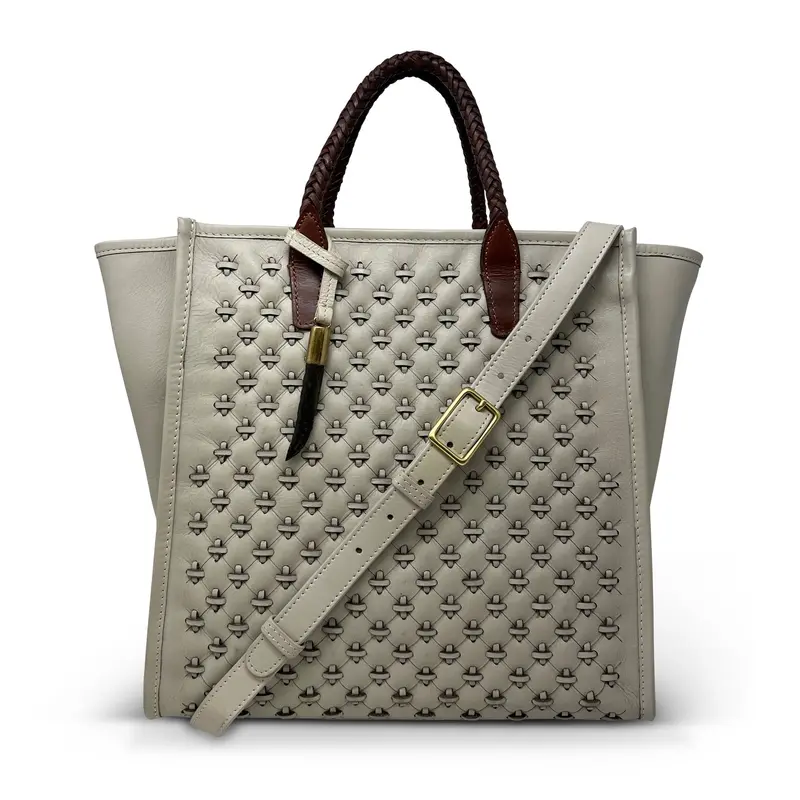Ballabriggs Tote - Chalk Lazer Criss Cross SAMPLE