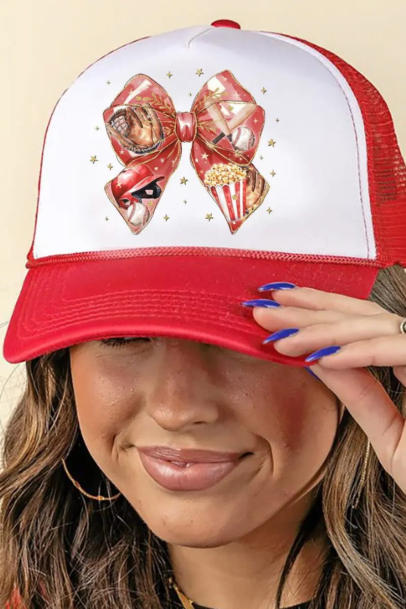 Balling Bow Foam Mesh Back Trucker Cap
