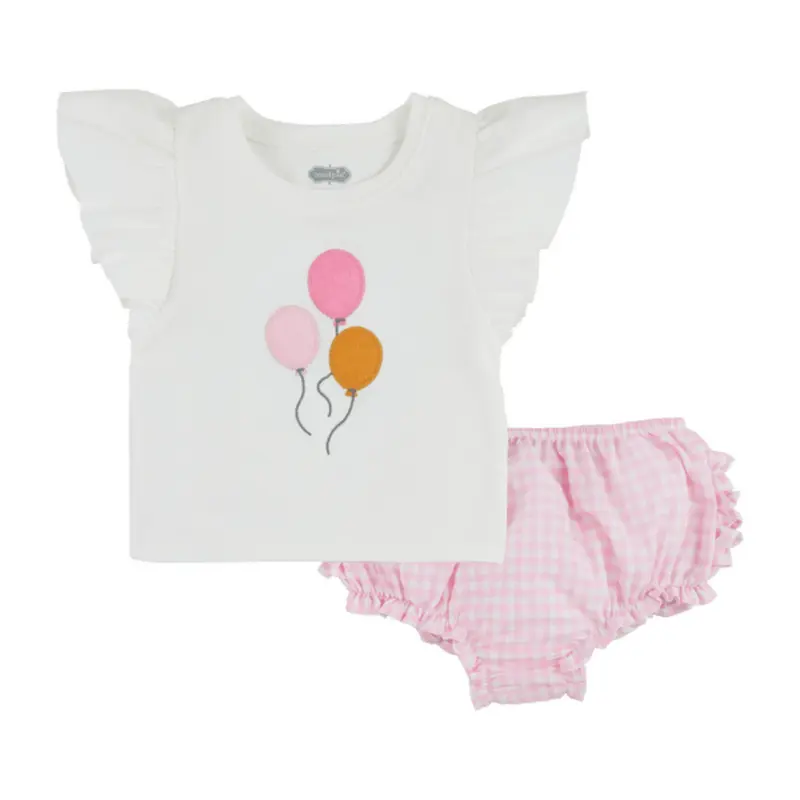 Balloon Ruffle Pinafore Set 12-18mo